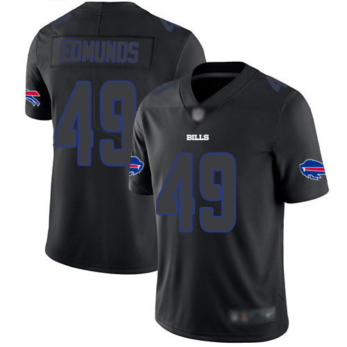 Men Buffalo Bills 49 Tremaine Edmunds Limited Black Rush Impact NFL Jersey